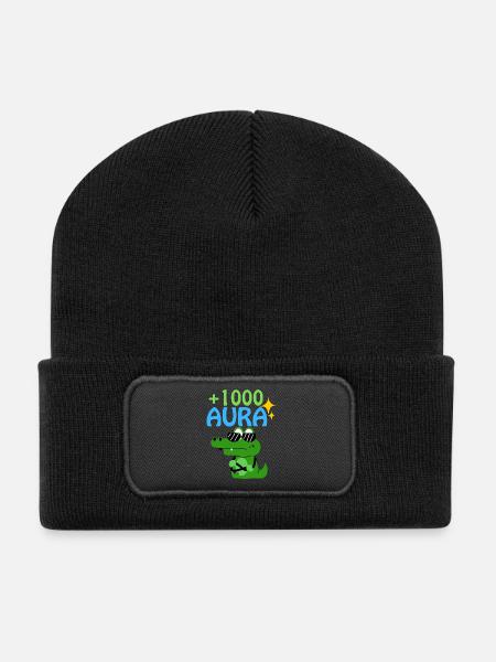 Kroko AND YOUTH WORDS - Recycled Patch Beanie - black