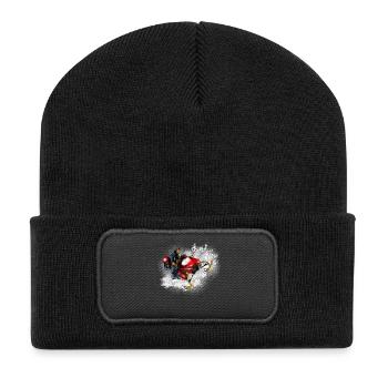 Motoneige - Beanie recyclé à patch - noir - Devant
