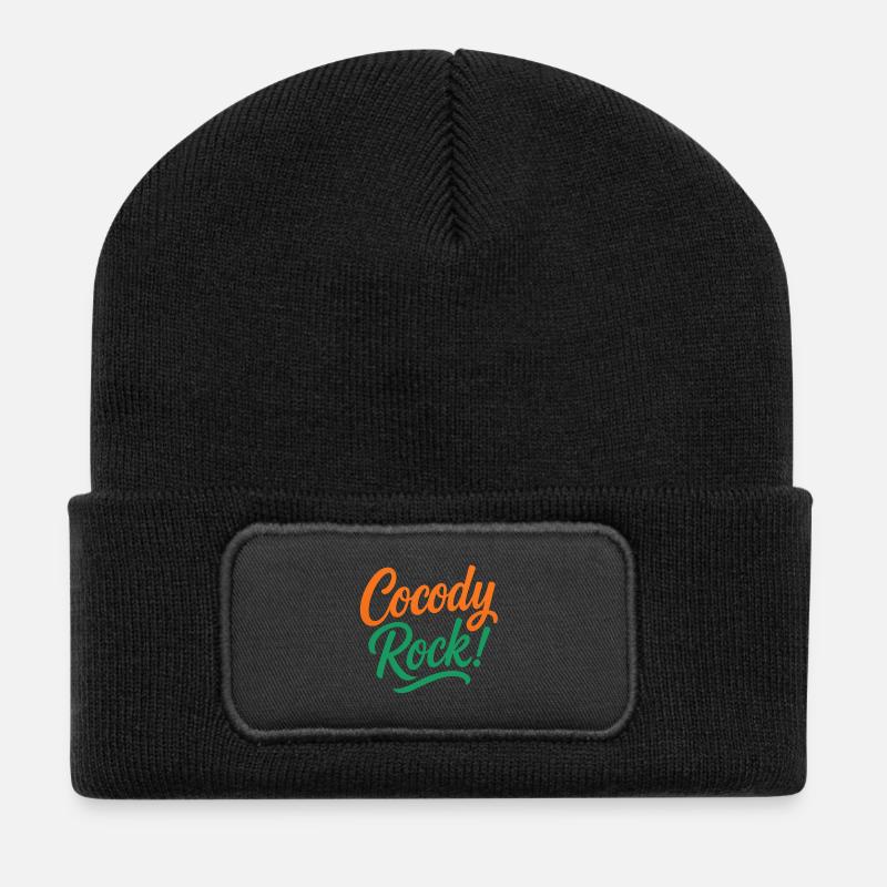 Cocody Rock - Beanie recyclé à patch - noir