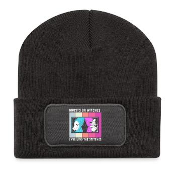 Révélation du sexe d’Halloween - Beanie recyclé à patch - charbon - Devant