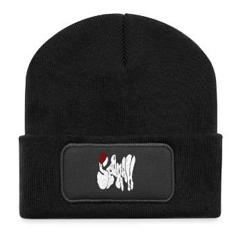 Savage "SEBRAH" Graffiti Font Marble - Recycled Patch Beanie - black - Front