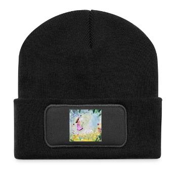 Elfe au royaume des fleurs - Beanie recyclé à patch - noir - Devant