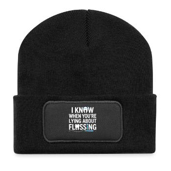 Dental Assistant Life Clinic Nurse Squad  - Recycled Patch Beanie - black - Front