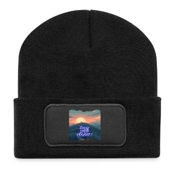 Every step counts Neon Horizon - Recycled Patch Beanie - black - Front