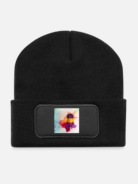 Popsicle - Beanie recyclé à patch - noir