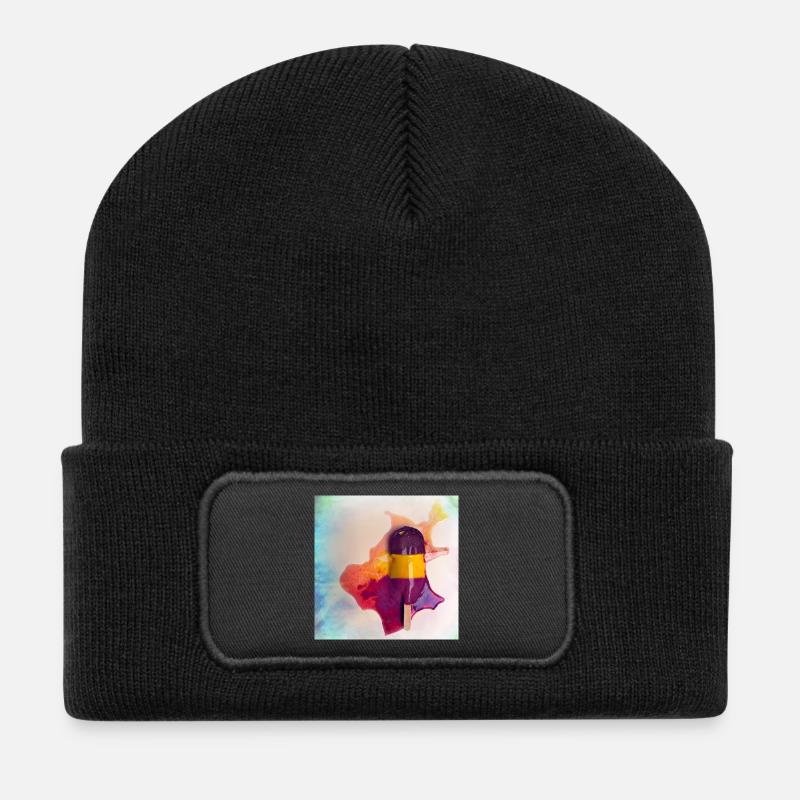 Popsicle - Recycelte Patch Beanie - Schwarz
