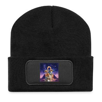 Pharaon Guerrier Oiseau - Beanie recyclé à patch - noir - Devant