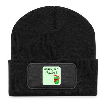 CHRISTMAS BREAK PICKLE SANTA CLAUS - Recycled Patch Beanie - black - Front