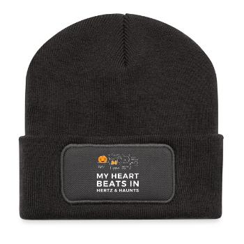 Drôle de science et d’ingénierie Halloween TShirt - Beanie recyclé à patch - charbon - Devant