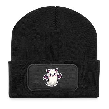 Halloween Bat Ghost - Recycled Patch Beanie - black - Front