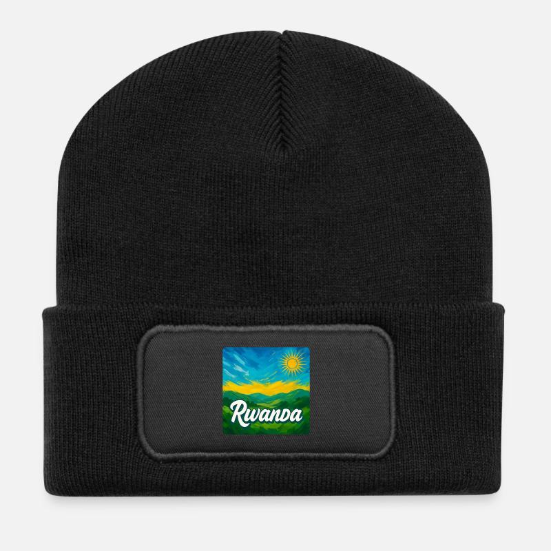 Rwanda – Afrikas grønne skønhed - Recycled Patch Beanie - sort