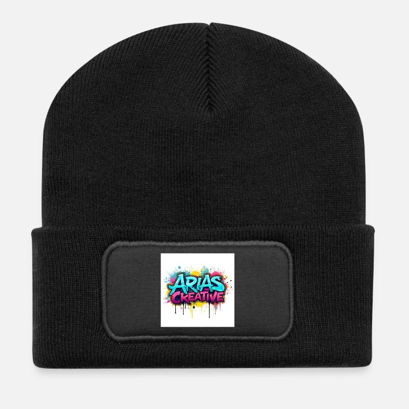 Aris Creative Graffiti Logo - Beanie recyclé à patch - noir