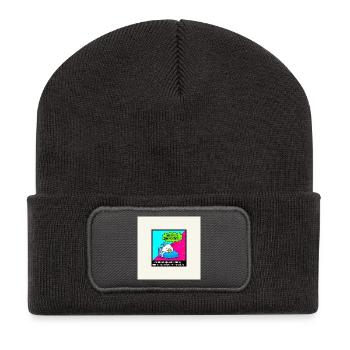Energieträume-Modus - Recycelte Patch Beanie - Dunkelgrau - Vorne