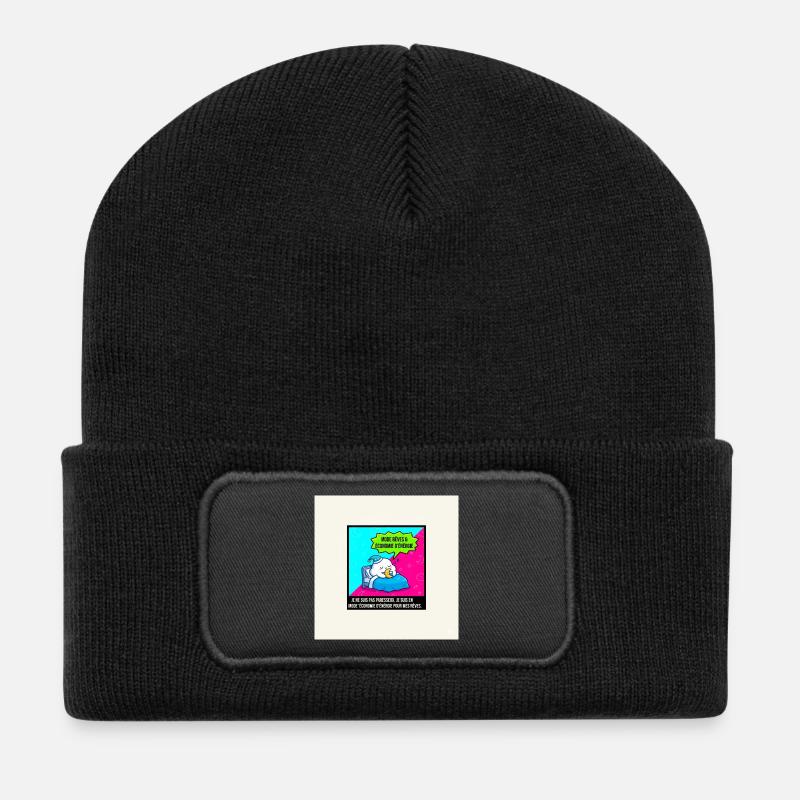 Energieträume-Modus - Recycelte Patch Beanie - Schwarz