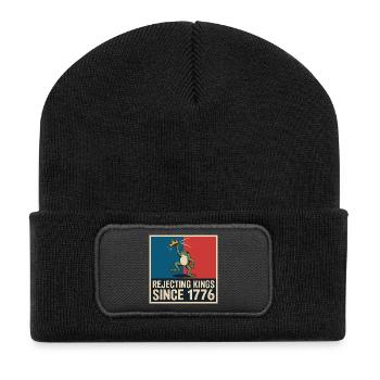 Portland Resistance Frog - USA Protest T-Shirt - Recycled Patch Beanie - black - Front