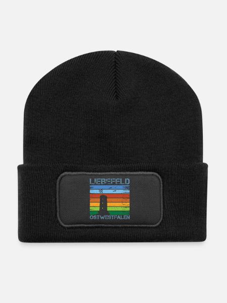 Liebefeld ❤ Sparrenburg - Beanie recyclé à patch - noir