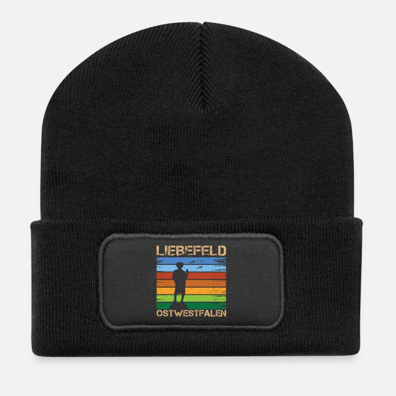 Liebefeld ❤ Leineweber - Recycelte Patch Beanie - Schwarz