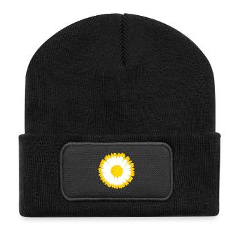 Daisy Sunburst Graphic - Recycled Patch Beanie - black - Front