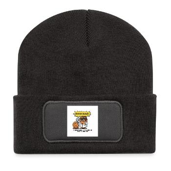 Kulinarische Gourmet-Forschung - Recycelte Patch Beanie - Dunkelgrau - Vorne