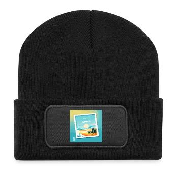 Summer at the beach - Recycled Patch Beanie - black - Front