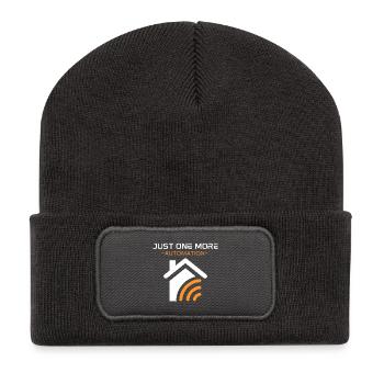Just One More Automation - Recycled Patch Beanie - dark grey - Front
