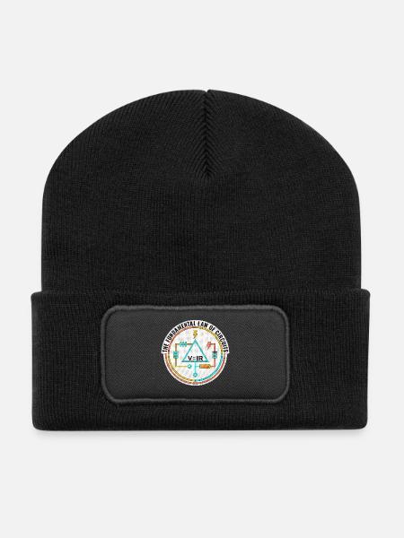 Geschenk für Elektroingenieur, Lustige Schaltkreise Shirt - Recycelte Patch Beanie - Schwarz