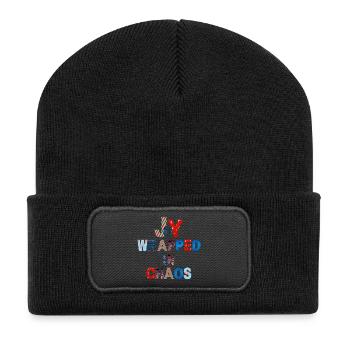 Christmas typography design - Recycled Patch Beanie - black - Front