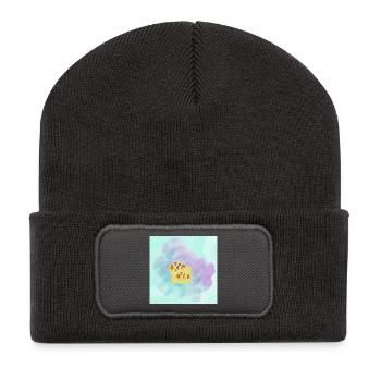 Pastel Clownfish Coral - Recycled Patch Beanie - dark grey - Front