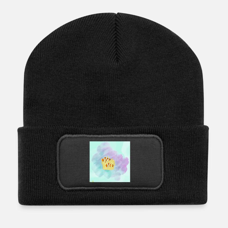 Pastel Clownfish Corail - Beanie recyclé à patch - noir