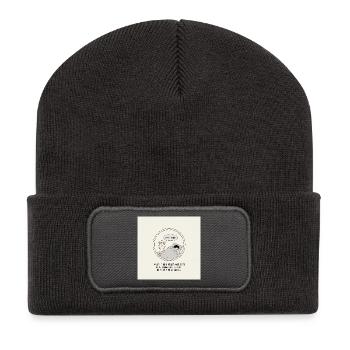 Noch 5 Minuten, wenn Sie aufwachen - Recycelte Patch Beanie - Dunkelgrau - Vorne