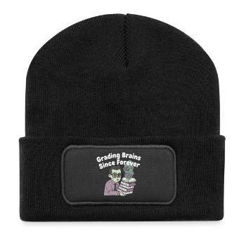 Noter les cerveaux depuis toujours - Beanie recyclé à patch - noir - Devant