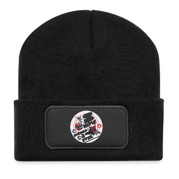1423-snow_buddies_rood - Beanie recyclé à patch - noir - Devant
