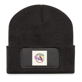Papagei Summen - Recycelte Patch Beanie - Dunkelgrau - Vorne