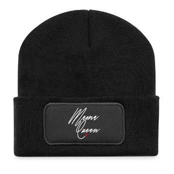 Mama Queen Noir Afro Mom Mélanine Proud Black Moms - Beanie recyclé à patch - noir - Devant