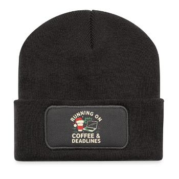 Office Christmas - Recycled Patch Beanie - dark grey - Front