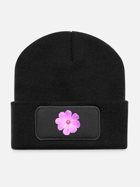 Blume - Recycelte Patch Beanie - Schwarz