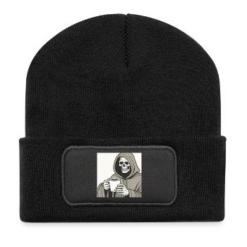 Grim Reaper Hooded Skeleton Cup - Recycled Patch Beanie - black - Front