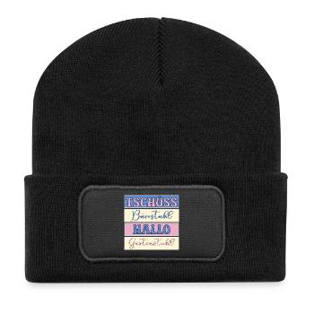 AU REVOIR, BONJOUR JARDIN DE BUREAU - Beanie recyclé à patch - noir - Devant