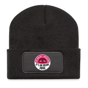 Vous ne comprendriez pas que c’est une blague d’initié - Beanie recyclé à patch - charbon - Devant