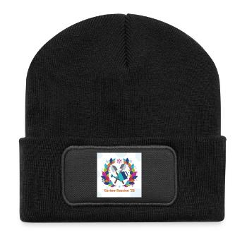 Geometric Garden Tools "Garden Session '25" - Recycled Patch Beanie - black - Front