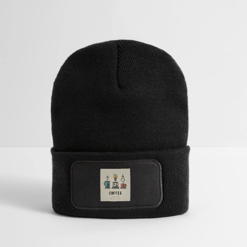 Conception du code du café Beanie recyclé à patch
