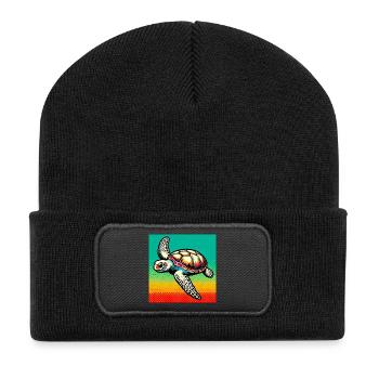 turtle - Recycled Patch Beanie - black - Front