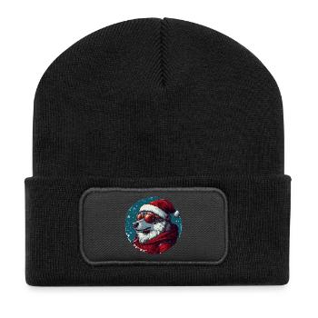 Wolf Weihnachten Christmas Xmas - Recycled Patch Beanie - black - Front