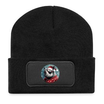 Rhino Christmas Christmas Xmas - Recycled Patch Beanie - black - Front