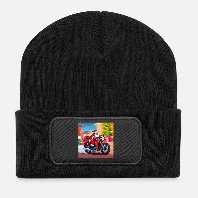 Santas Fastest Reindeer - Recycelte Patch Beanie - Schwarz
