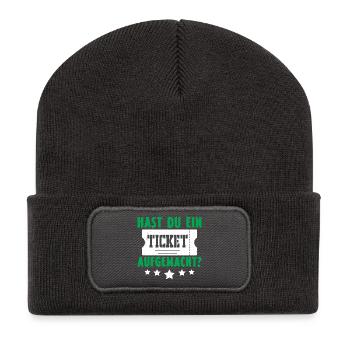 Science Coder DID YOU OPEN A TICKET FUNNY - Recycled Patch Beanie - dark grey - Front