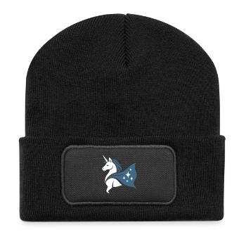 Licorne Stellaire Forte, Super-héroïne Noble - Beanie recyclé à patch - noir - Devant