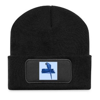 Blue Parrot - Recycled Patch Beanie - black - Front
