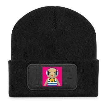 HUMAN SHEEP - baby & kids - Beanie recyclé à patch - noir - Devant