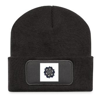 Golden Spiral Rosette Navy - Recycled Patch Beanie - dark grey - Front
